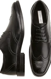 Joseph Abboud Black Wingtip Shoes 10